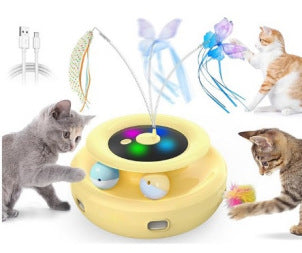 KFX-7816125 Electric Cat Toy Turntable with Random Colors - Engaging Pet Playtime Fun