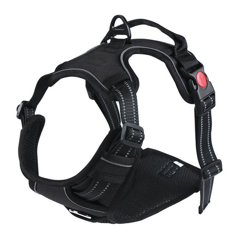 KFX-7816765 Reflective Oxford Cloth Dog Chest Strap with Leash for Large Dogs
