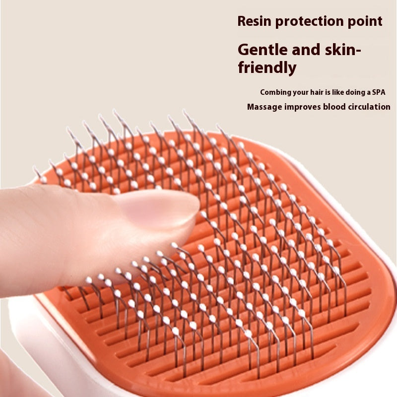 KFX-7816893 Automatic Pet Hair Removal Brush - ABS and Stainless Steel Design, Multiple Colors Available