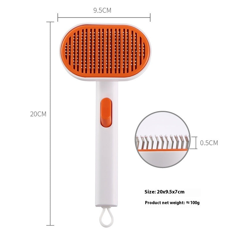 KFX-7816893 Automatic Pet Hair Removal Brush - ABS and Stainless Steel Design, Multiple Colors Available