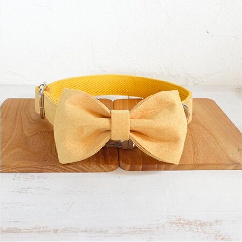 KFX-7817277 Durable Yellow Polyester Dog Collar Traction Rope for Pets