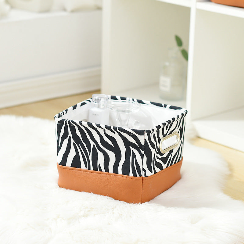 KFX-7817533 Versatile Oxford Fabric Toy Storage Box with Metal Handles - 30cm x 30cm x 24cm