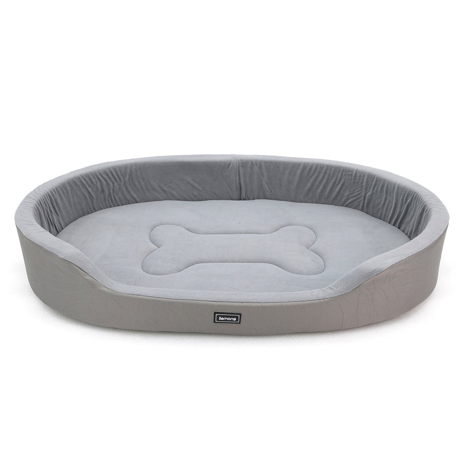 KFX-7819709 Warm Plush Dog Bed with Removable Washable Cover, Anti-Slip Bottom for Indoor & Outdoor Use
