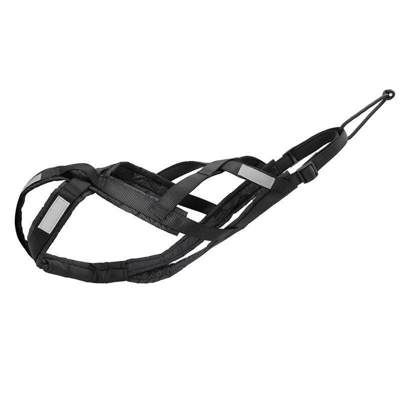 KFX-7820349 Dog Outdoor Sled Chest Strap - Adjustable Nylon Harness in Black, Red, Yellow