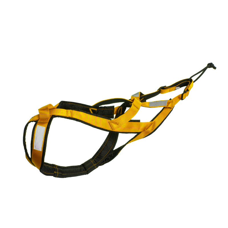 KFX-7820349 Dog Outdoor Sled Chest Strap - Adjustable Nylon Harness in Black, Red, Yellow