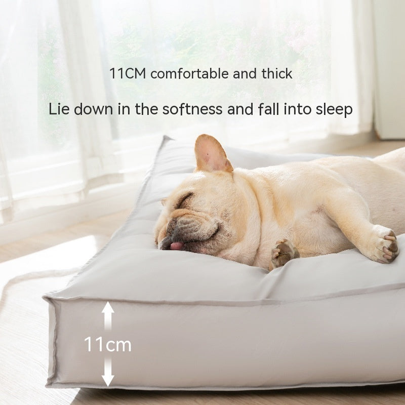 KFX-7821117 Memory Foam Waterproof Pet Bed Mat for Small to Large Dogs and Cats, Removable and Washable with Non-Slip Bottom