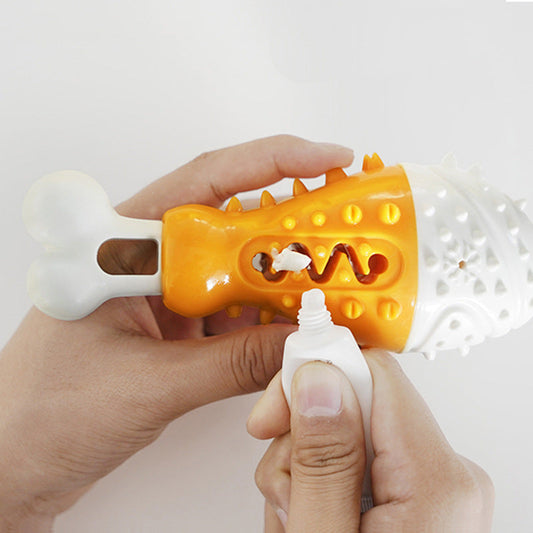 KFX-7821885 Turkey Leg Shaped Dog Toothbrush and Molar Chew Toy for Healthy Teeth