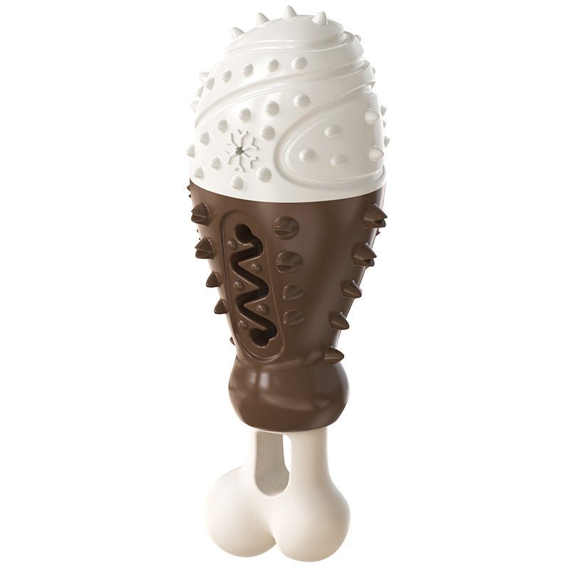 KFX-7821885 Turkey Leg Shaped Dog Toothbrush and Molar Chew Toy for Healthy Teeth