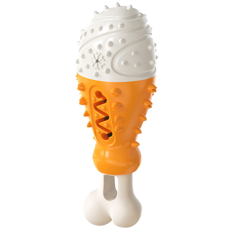 KFX-7821885 Turkey Leg Shaped Dog Toothbrush and Molar Chew Toy for Healthy Teeth