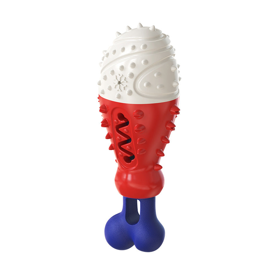 KFX-7821885 Turkey Leg Shaped Dog Toothbrush and Molar Chew Toy for Healthy Teeth