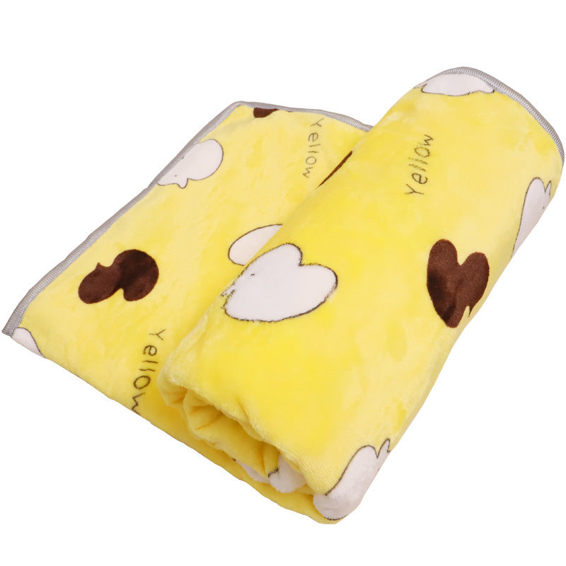 KFX-7822909 Cartoon Printed Flannel Coral Pet Blanket - Available in Various Designs and Sizes
