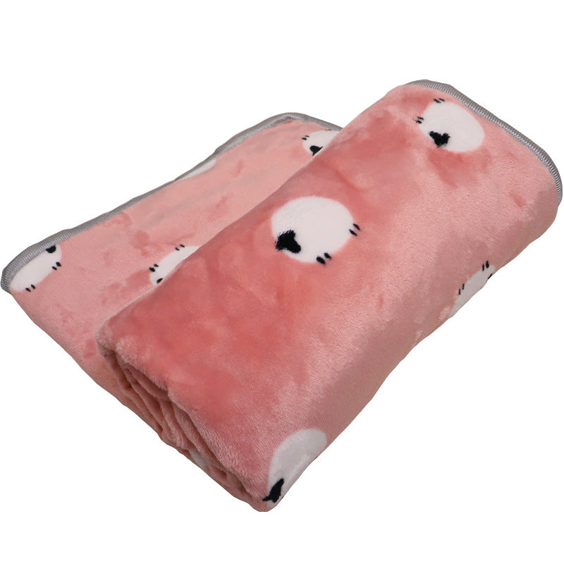 KFX-7822909 Cartoon Printed Flannel Coral Pet Blanket - Available in Various Designs and Sizes