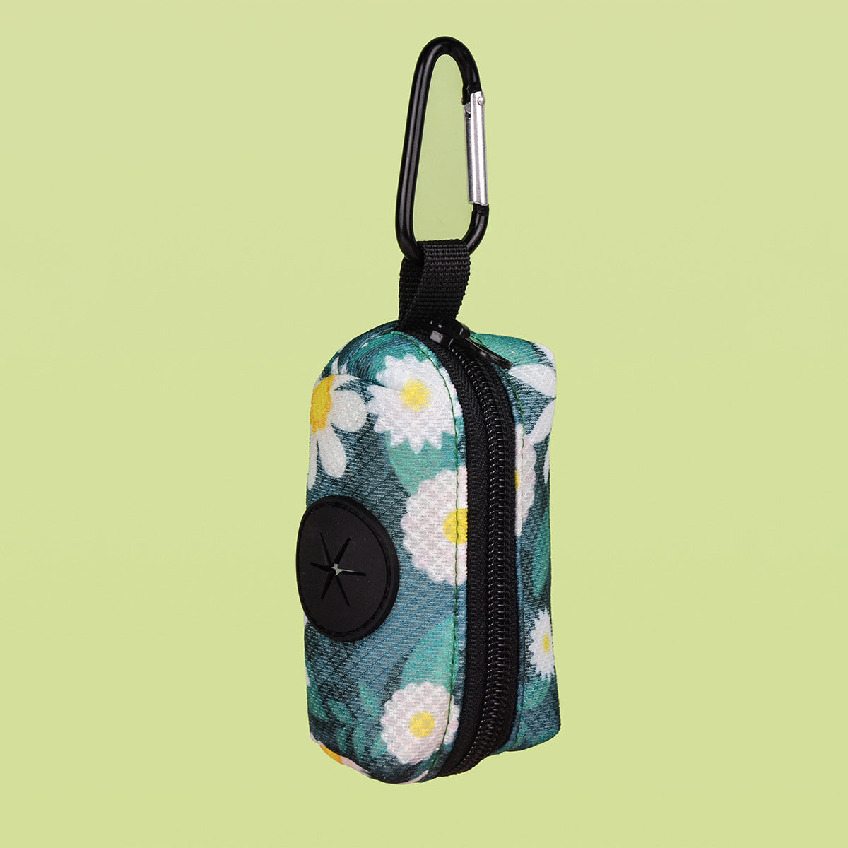 KFX-7823293 Pet Travel Dog Waste Dispenser with Storage in Daisy and Leopard Print
