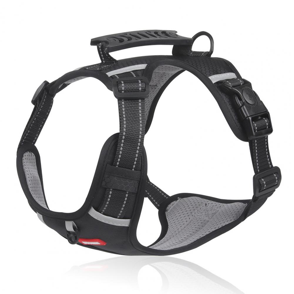 KFX-7823677 Breathable Nylon No-Pull Dog Harness with Adjustable Fit and Reflective Strip for Safe Outdoor Use