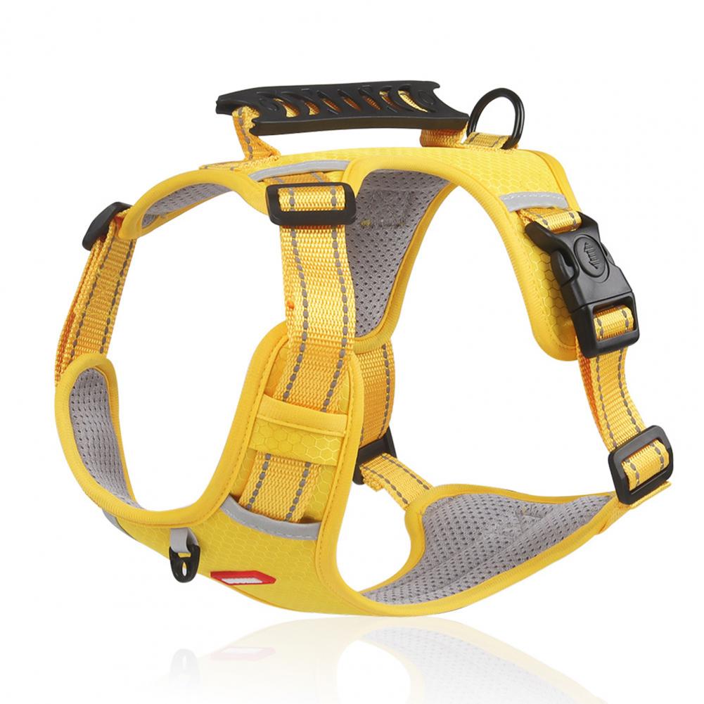 KFX-7823677 Breathable Nylon No-Pull Dog Harness with Adjustable Fit and Reflective Strip for Safe Outdoor Use