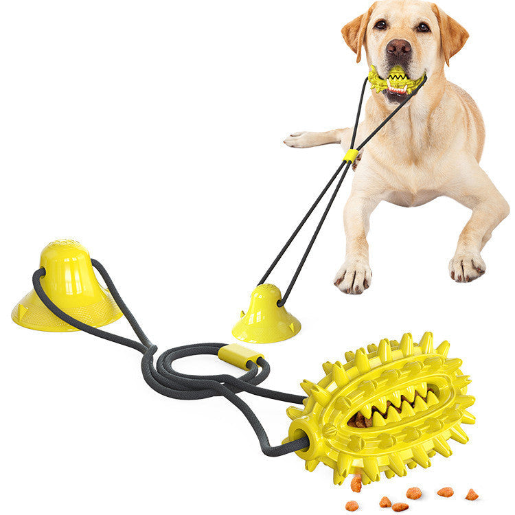 KFX-7827645 Suction Cup Dog Toy for Tug of War – Molar Stick with Leaking Ball, Available in Multiple Colors
