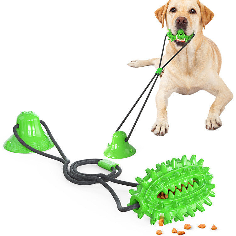 KFX-7827645 Suction Cup Dog Toy for Tug of War – Molar Stick with Leaking Ball, Available in Multiple Colors