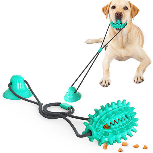 KFX-7827645 Suction Cup Dog Toy for Tug of War – Molar Stick with Leaking Ball, Available in Multiple Colors