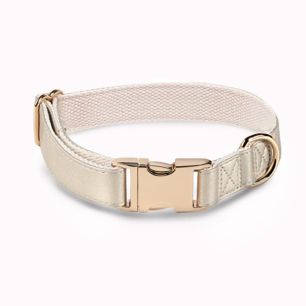 KFX-7828797 High-Quality Monochrome Pet Collar with Metal Buckle in Various Colors and Sizes S, M, L