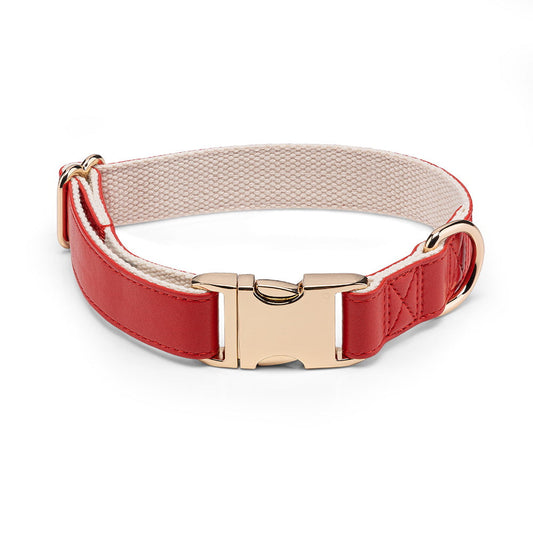 KFX-7828797 High-Quality Monochrome Pet Collar with Metal Buckle in Various Colors and Sizes S, M, L