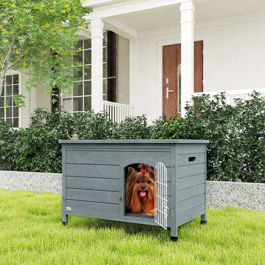 KFX-7830461 Elegant Indoor Dog Kennel with Removable Bottom, Wire Door & Lock - Fits Small Dogs Up to 22 lbs