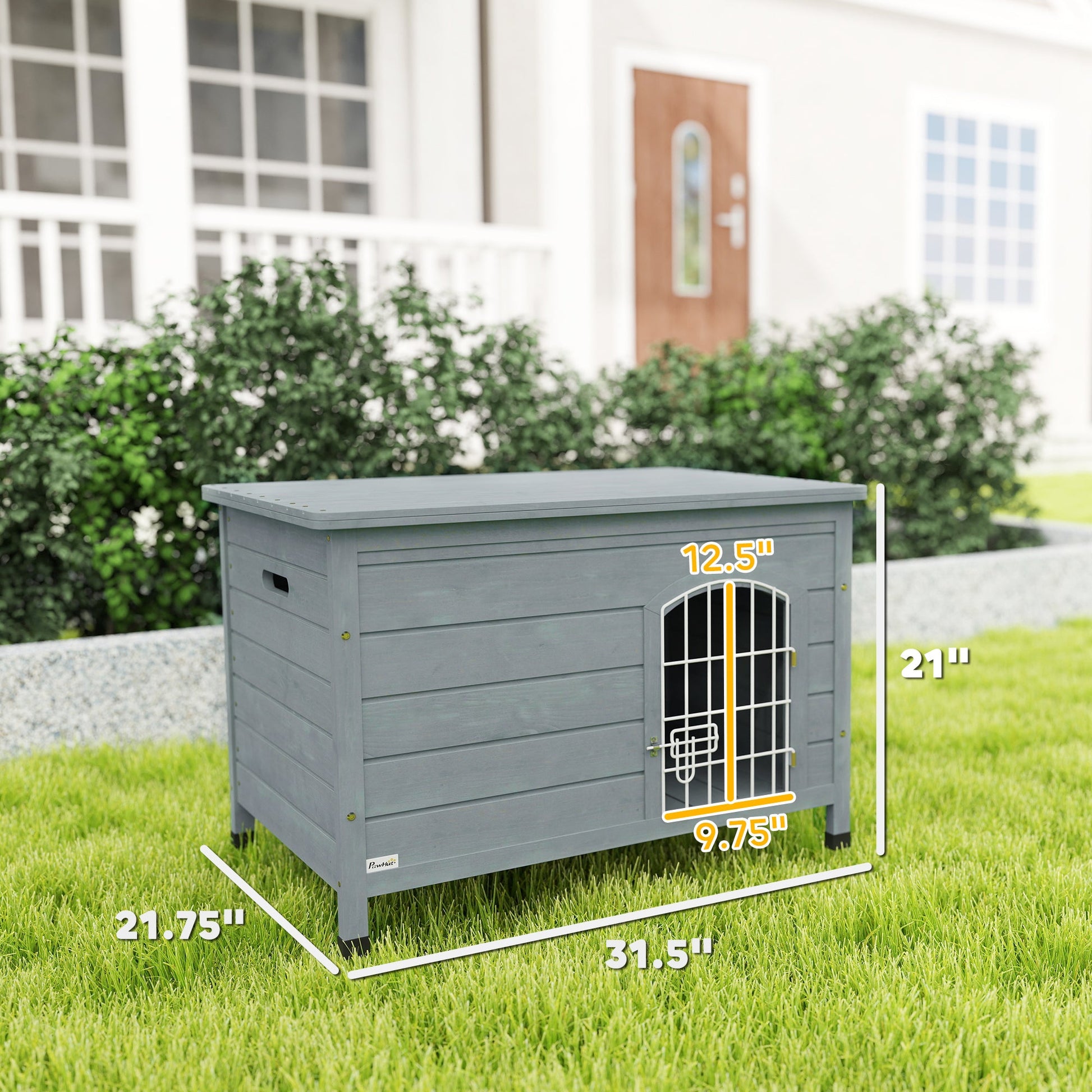 KFX-7830461 Elegant Indoor Dog Kennel with Removable Bottom, Wire Door & Lock - Fits Small Dogs Up to 22 lbs