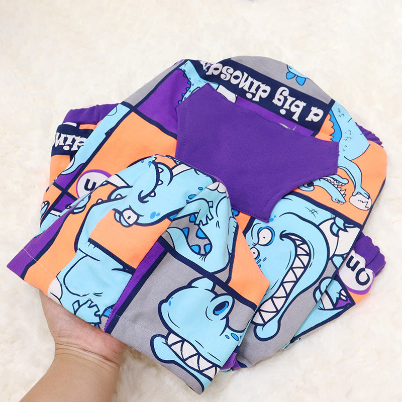 KFX-7831869 Hooded Purple Dinosaur Sweater for Dogs - Keeps Pets Warm and Stylish