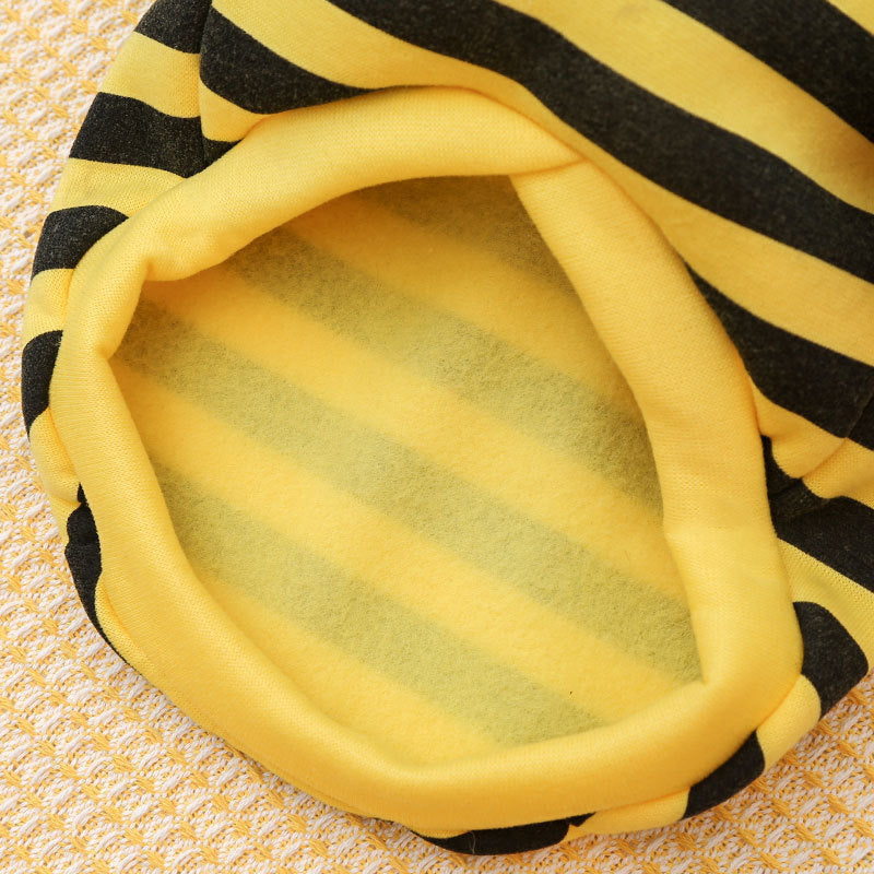 KFX-7833149 Fleece Cartoon Two-Legged Hooded Pet Outfit for Autumn and Winter