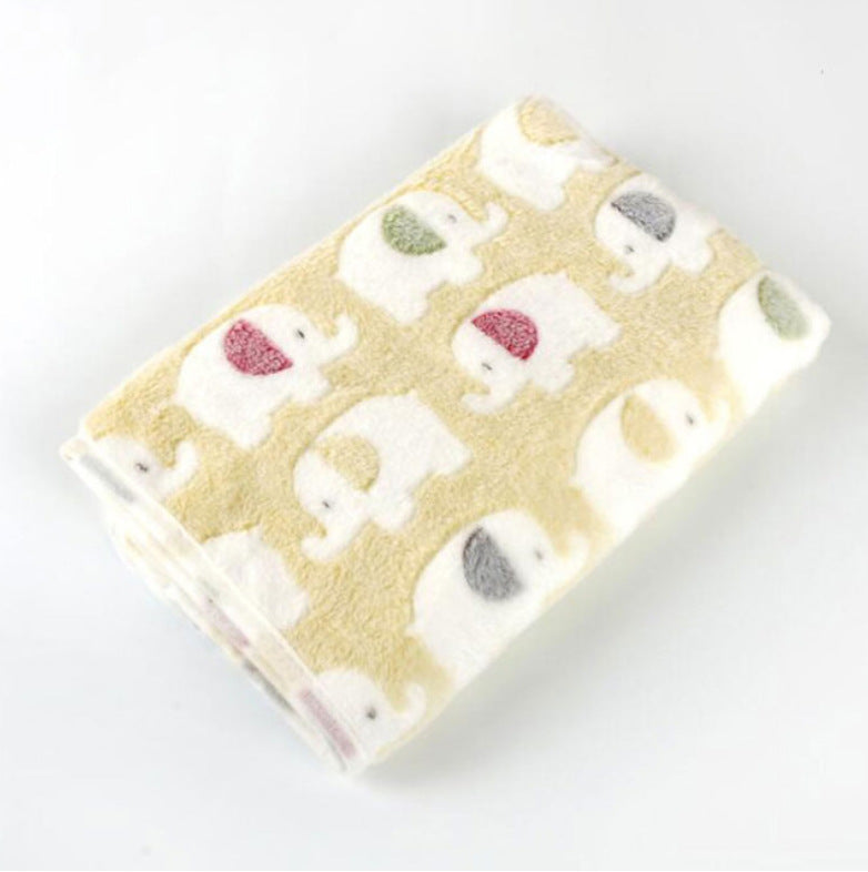 KFX-7833405 Cozy Coral Fleece Cat Kennel Blanket in Various Adorable Designs and Sizes