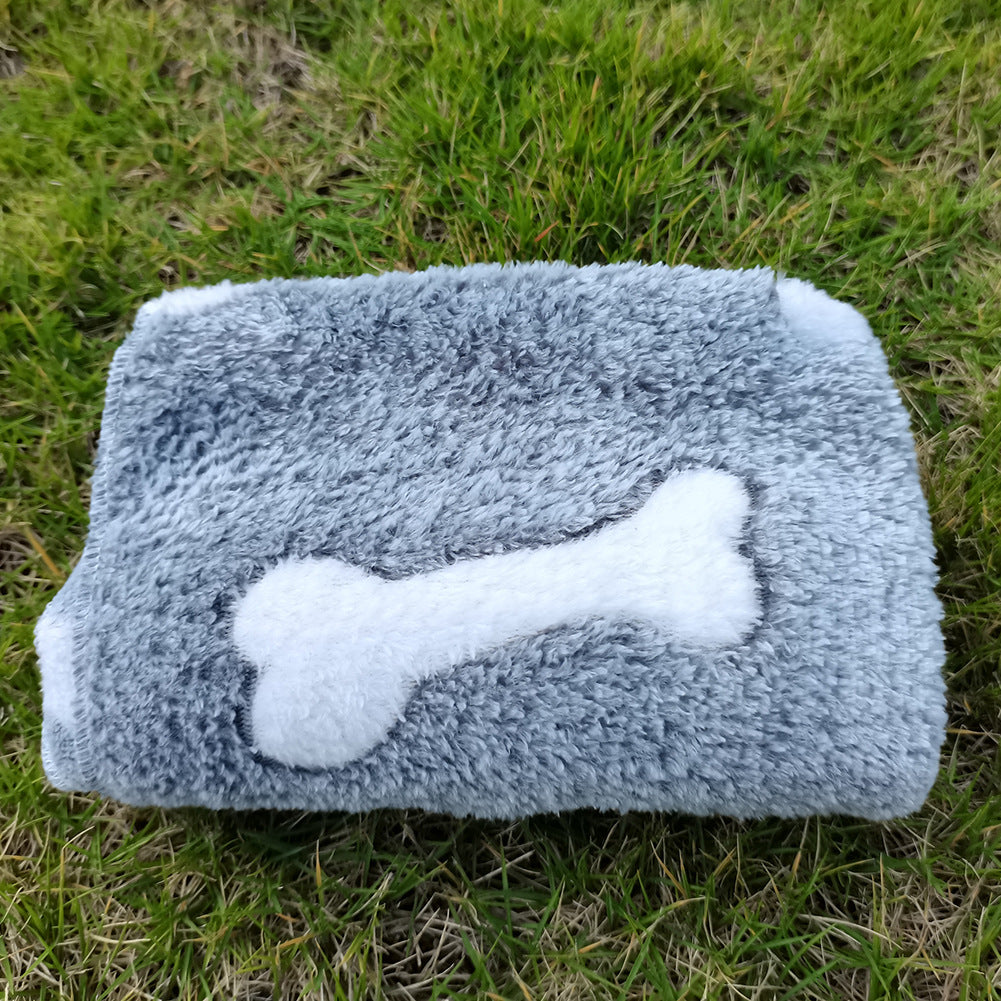 KFX-7833405 Cozy Coral Fleece Cat Kennel Blanket in Various Adorable Designs and Sizes