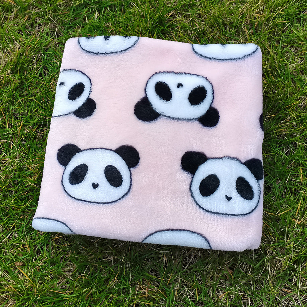 KFX-7833405 Cozy Coral Fleece Cat Kennel Blanket in Various Adorable Designs and Sizes