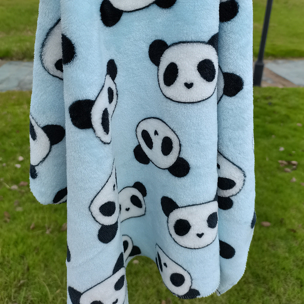 KFX-7833405 Cozy Coral Fleece Cat Kennel Blanket in Various Adorable Designs and Sizes