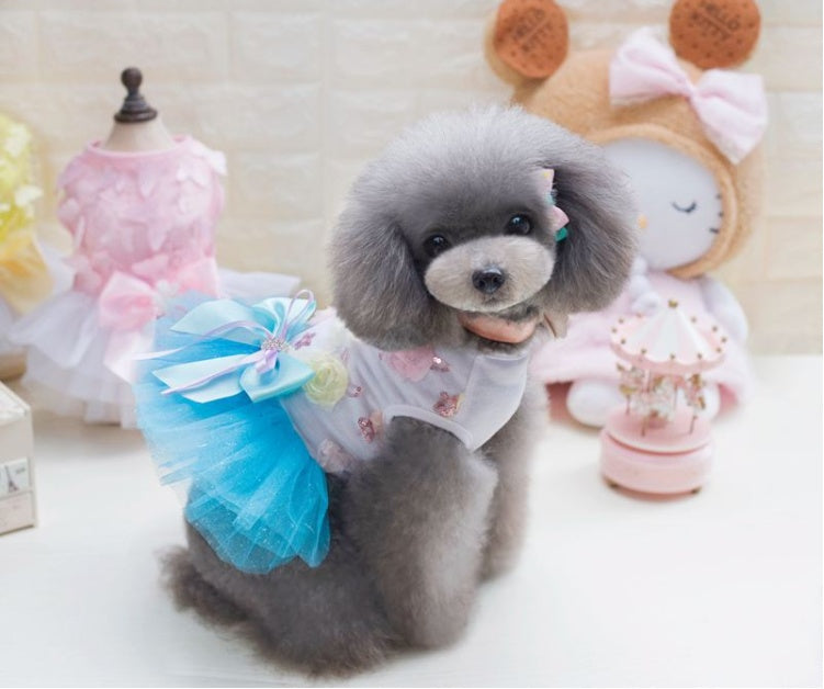 KFX-7834173 Spring-Summer Dog Tutu Dress in Cotton and Lace, Perfect for Your Princess Pup