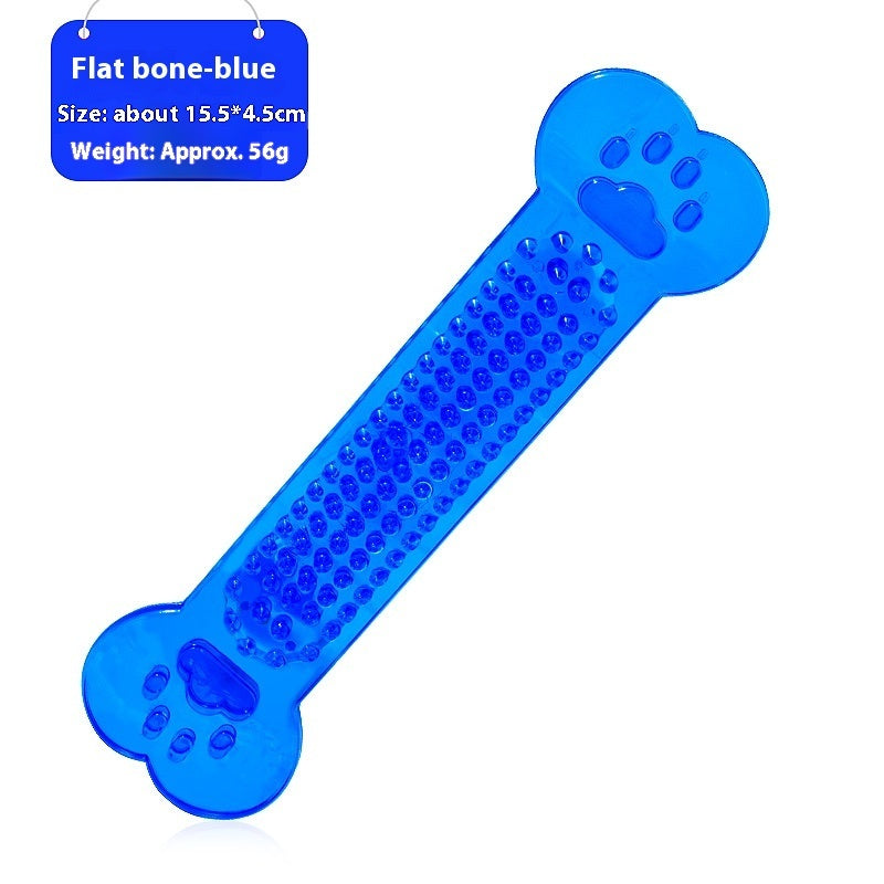 KFX-7835197 Transparent PVC Flat Bone Dog Toy - Flexible, Non-Toxic, Bite-Resistant Design for Small to Large Dogs