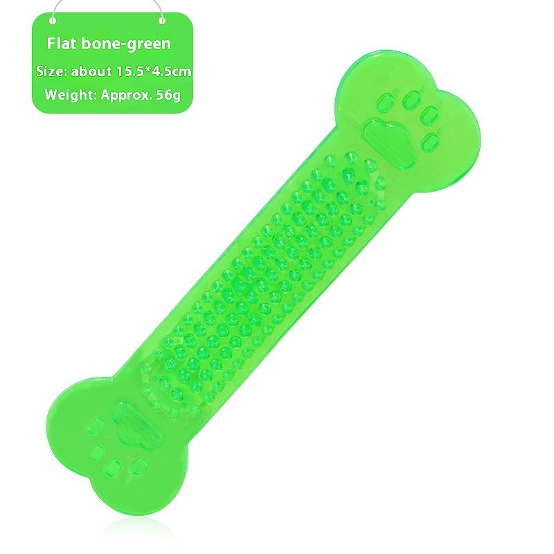 KFX-7835197 Transparent PVC Flat Bone Dog Toy - Flexible, Non-Toxic, Bite-Resistant Design for Small to Large Dogs