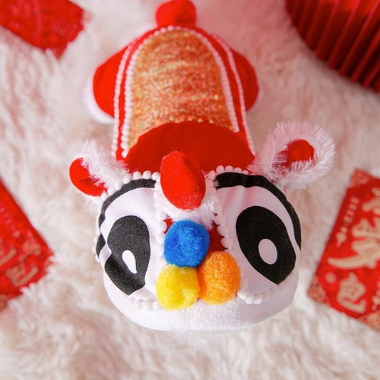 KFX-7836989 Festive Cat Outfit for Spring Festival Celebrations – Chinese New Year Clothing for Small to Medium Pets