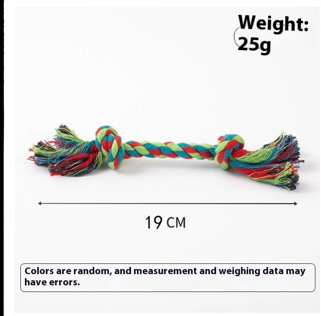 KFX-7837373 Durable Cotton Rope Dog Toy for Puppies - Bite-Resistant and Great for Chewing