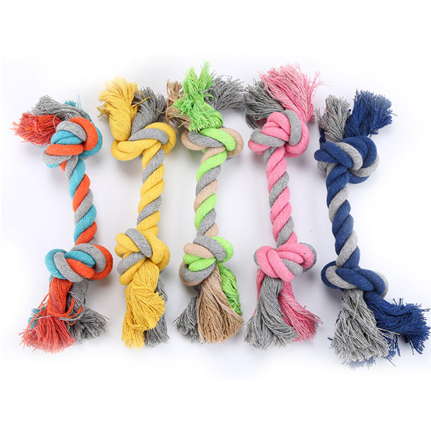 KFX-7837373 Durable Cotton Rope Dog Toy for Puppies - Bite-Resistant and Great for Chewing
