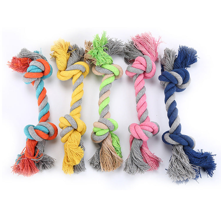 KFX-7837373 Durable Cotton Rope Dog Toy for Puppies - Bite-Resistant and Great for Chewing
