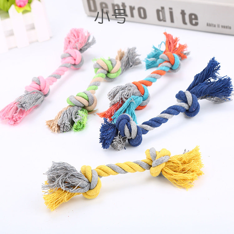 KFX-7837373 Durable Cotton Rope Dog Toy for Puppies - Bite-Resistant and Great for Chewing