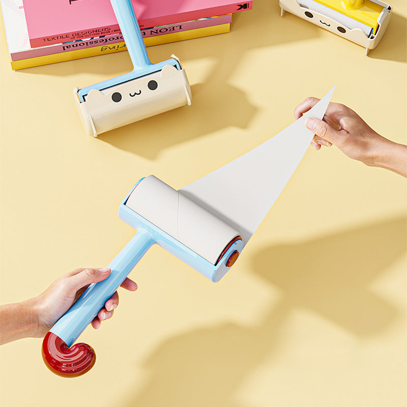 KFX-7838141 Pet Hair Removal Sticky Roller with Replaceable Paper for Multi-Material Clothing and Furniture