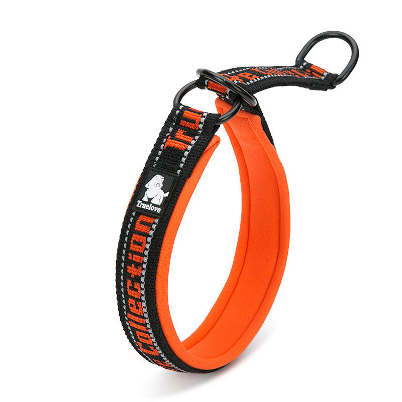 KFX-7840317 Adjustable Soft Dog Collar with Reflective Nylon and Aluminum Alloy Buckle