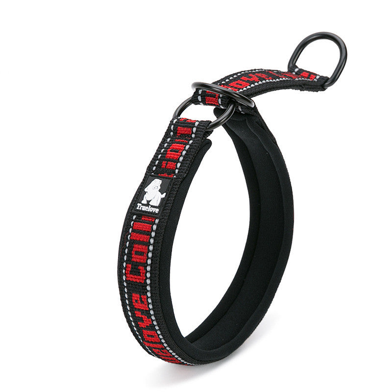 KFX-7840317 Adjustable Soft Dog Collar with Reflective Nylon and Aluminum Alloy Buckle