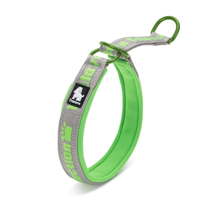 KFX-7840317 Adjustable Soft Dog Collar with Reflective Nylon and Aluminum Alloy Buckle