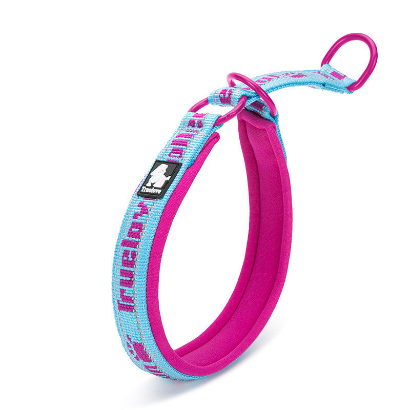 KFX-7840317 Adjustable Soft Dog Collar with Reflective Nylon and Aluminum Alloy Buckle