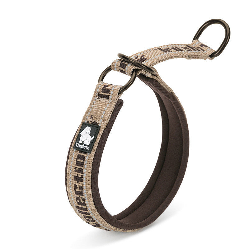 KFX-7840317 Adjustable Soft Dog Collar with Reflective Nylon and Aluminum Alloy Buckle