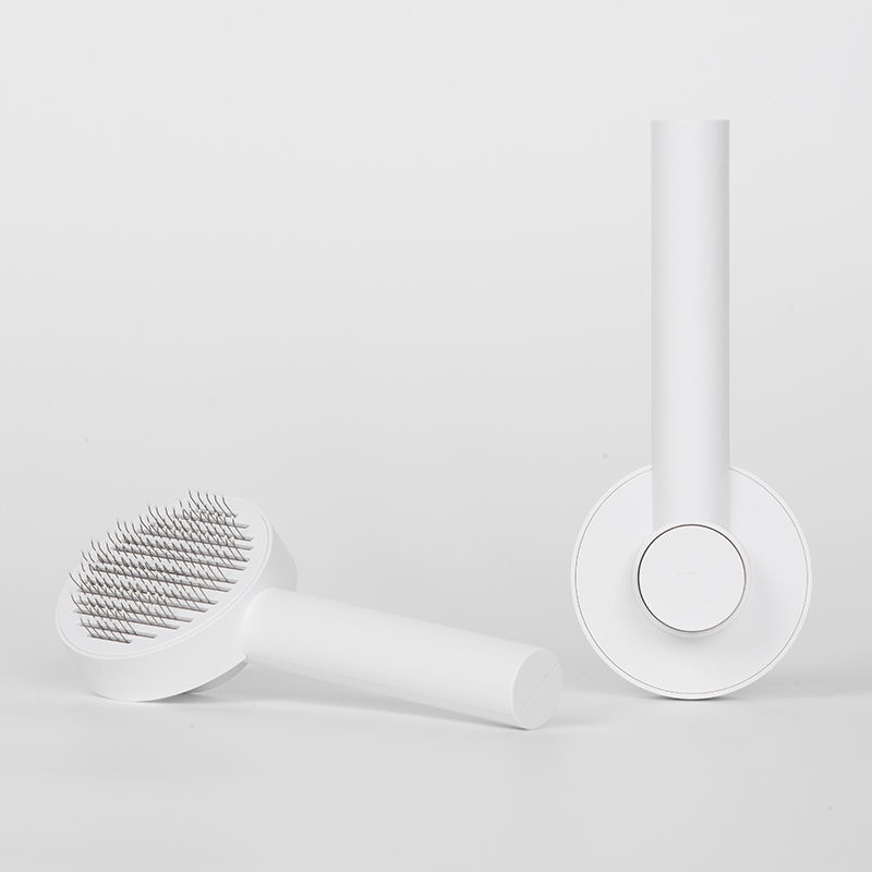 KFX-7843901 Pet Hair Removal Comb for Cats and Dogs with One-Click Cleanup - Available in Various Colors