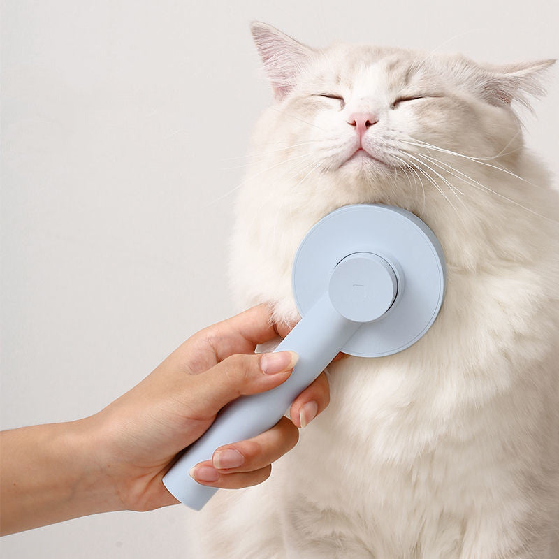 KFX-7843901 Pet Hair Removal Comb for Cats and Dogs with One-Click Cleanup - Available in Various Colors