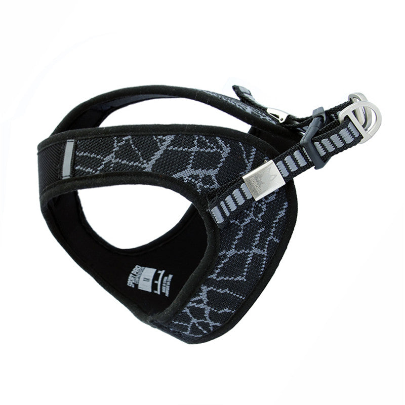 KFX-7847357 Adjustable Pet Puppy Harness in Blue, Red, Purple, Green, or Gray - Sizes XS to L Available