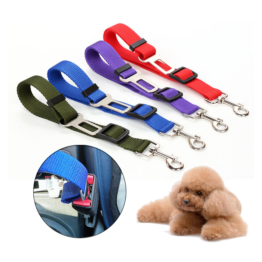 KFX-7847869 Nylon Adjustable Pet Seat Belt for Dogs and Cats - Durable Vehicle Leash for Car Safety